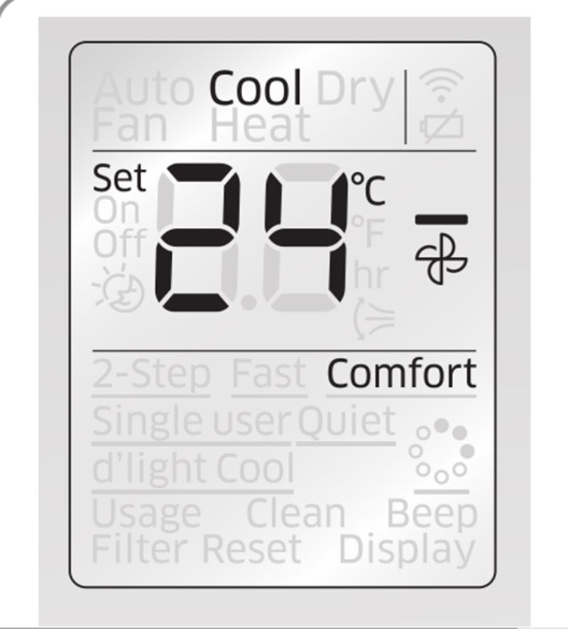 Cách chỉnh chế độ comfort cho máy lạnh Samsung