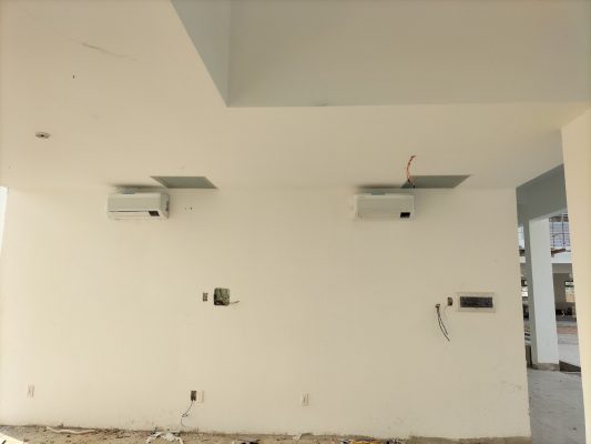 Thi công ống đồng máy lạnh âm tường